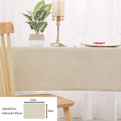 Polyester Tablecloth Rectangle Solid Fabric Table Cloth Plain Coffee Tablecover
