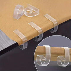 10pcs Plastic Tablecloth Clips Heavy Duty Clear Clamps Holders for Picnic