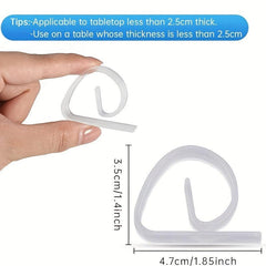 10pcs Plastic Tablecloth Clips Heavy Duty Clear Clamps Holders for Picnic
