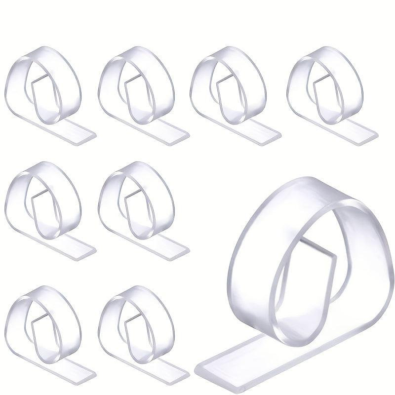 10pcs Plastic Tablecloth Clips Heavy Duty Clear Clamps Holders for Picnic