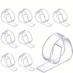 10pcs Plastic Tablecloth Clips Heavy Duty Clear Clamps Holders for Picnic