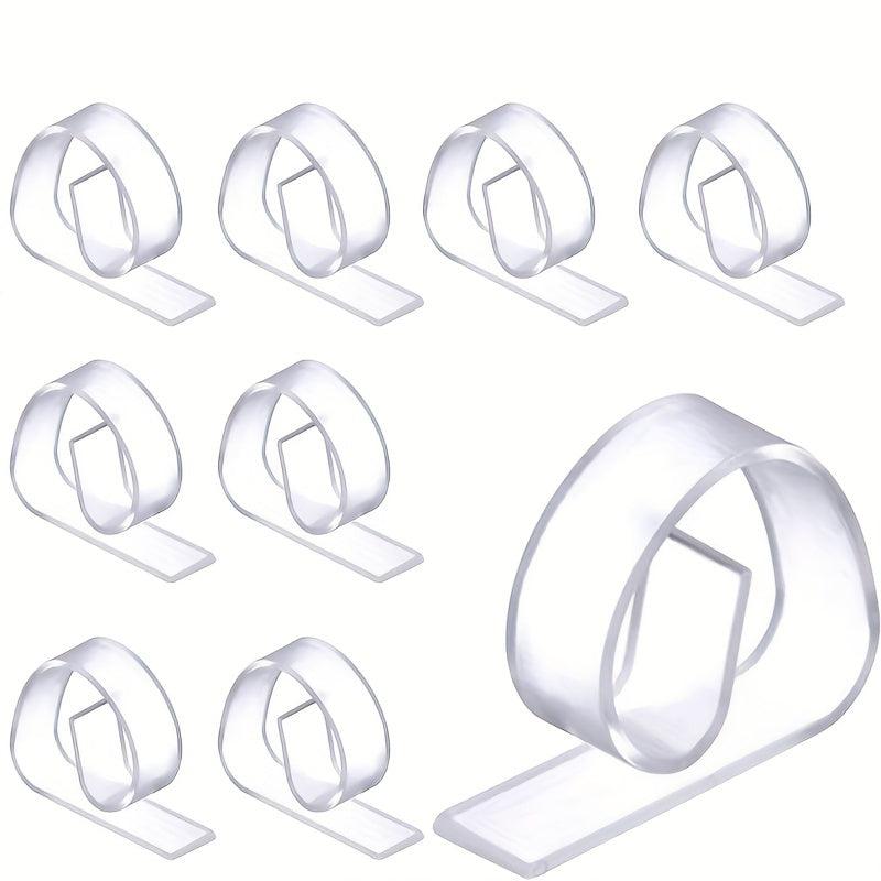 10pcs Plastic Tablecloth Clips Heavy Duty Clear Clamps Holders for Picnic