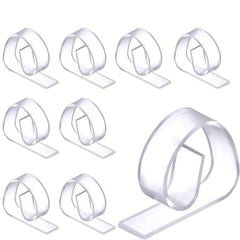 10pcs Plastic Tablecloth Clips Heavy Duty Clear Clamps Holders for Picnic