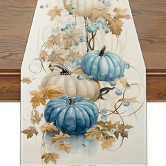 Autumn Pumpkin Table Runner Halloween Decor Indoor Parties Dresser Scarf