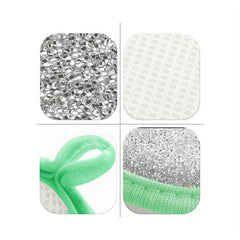 5pcs Cleaning Brush Scouring Pad Double Sided Sponge Dishwashing Brushes