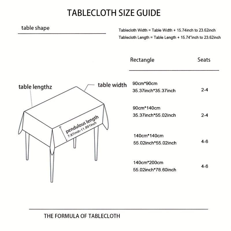 Modern Western Square Tablecloth Polyester Dining Cover