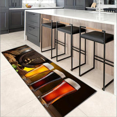2pcs Beer Anti Fatigue Kitchen Rugs Absorbent Non Slip Cushioned Mats