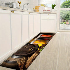 2pcs Beer Anti Fatigue Kitchen Rugs Absorbent Non Slip Cushioned Mats