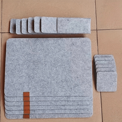 European Style Felt Cushion Cup Cushion And Fork Bag Set