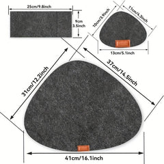 European Style Felt Cushion Cup Cushion And Fork Bag Set