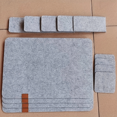 European Style Felt Cushion Cup Cushion And Fork Bag Set