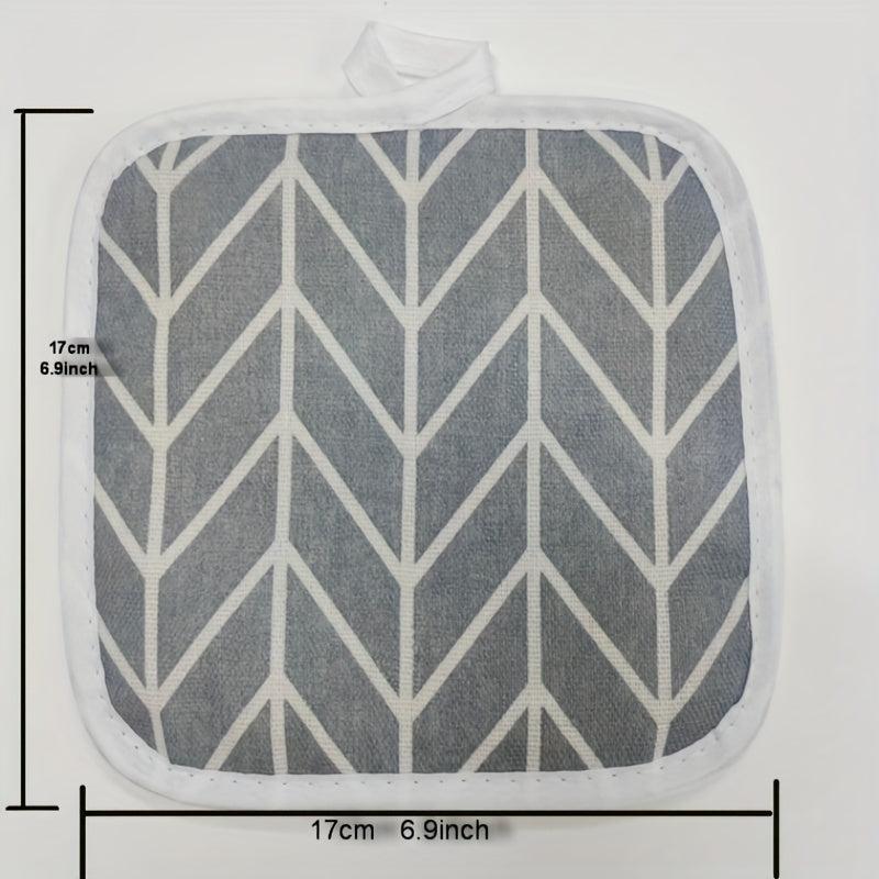 6pcs Cotton Kitchen Gloves Set Heat Insulation Mat Oven Mitts And Pot Holder