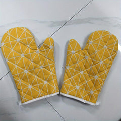 6pcs Cotton Kitchen Gloves Set Heat Insulation Mat Oven Mitts And Pot Holder