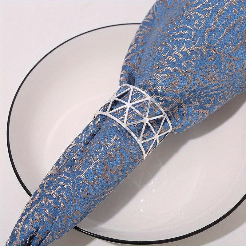 12pcs Embroidered Napkin Ring Napkin Buckle Napkin Holder