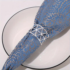 12pcs Embroidered Napkin Ring Napkin Buckle Napkin Holder