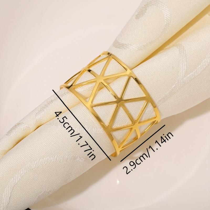 12pcs Embroidered Napkin Ring Napkin Buckle Napkin Holder