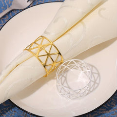 12pcs Embroidered Napkin Ring Napkin Buckle Napkin Holder