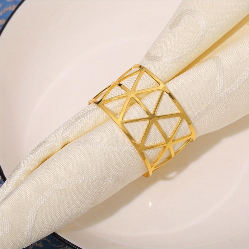 12pcs Embroidered Napkin Ring Napkin Buckle Napkin Holder
