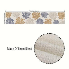 Polyester Table Runner Floral Print Linen Mixed Room Decor