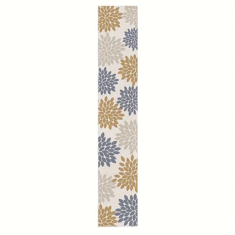 Polyester Table Runner Floral Print Linen Mixed Room Decor