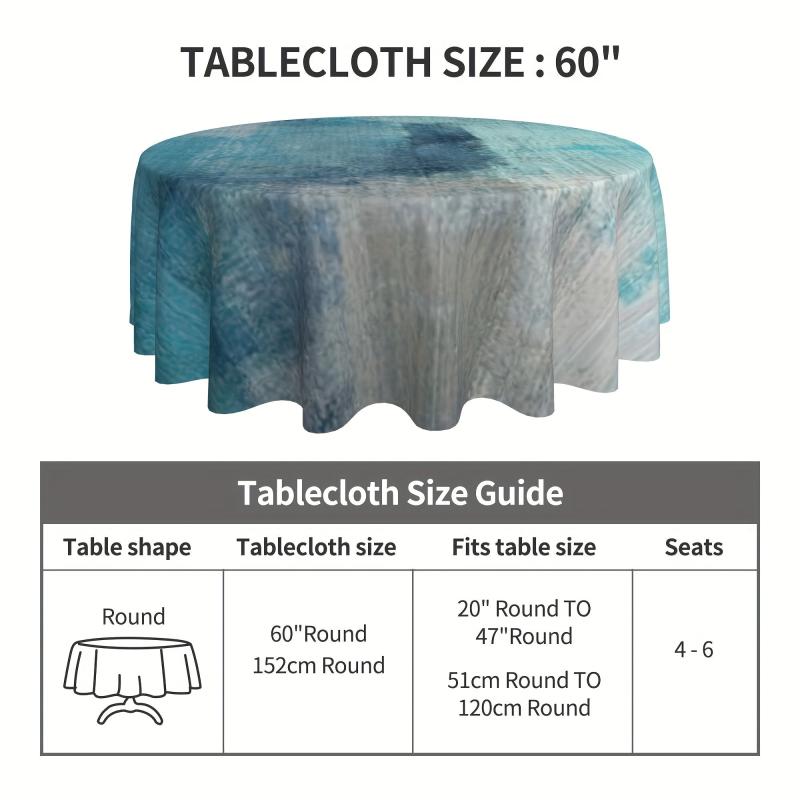 Abstract Modern Art Round Tablecloth Waterproof Washable Table Cover