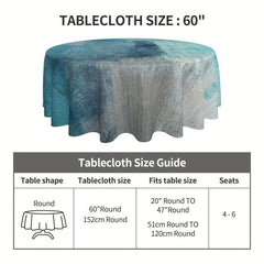 Abstract Modern Art Round Tablecloth Waterproof Washable Table Cover