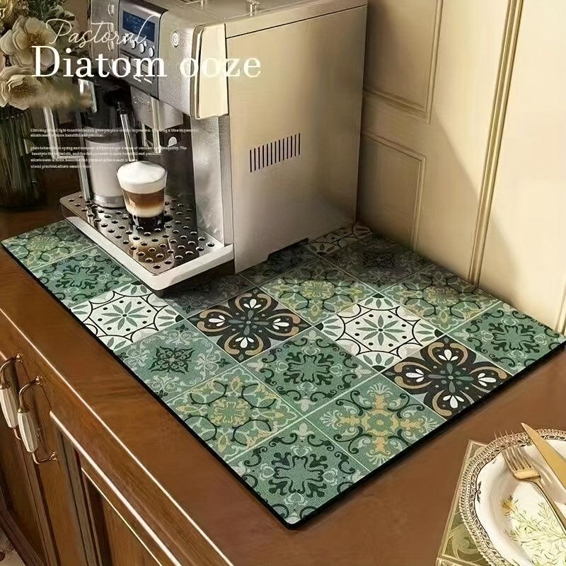 Absorbent Dish Drying Mat Heat Resistant Non slip Placemat
