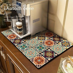 Absorbent Dish Drying Mat Heat Resistant Non slip Placemat