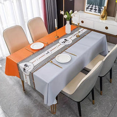 Waterproof Nordic Style Tablecloth PVC Rectangular Table Cover