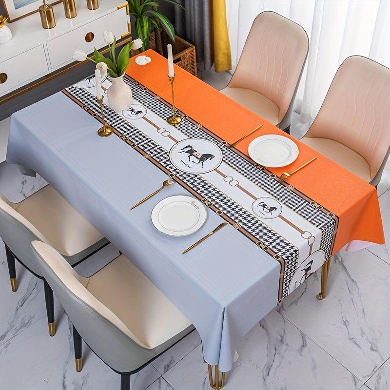 Waterproof Nordic Style Tablecloth PVC Rectangular Table Cover