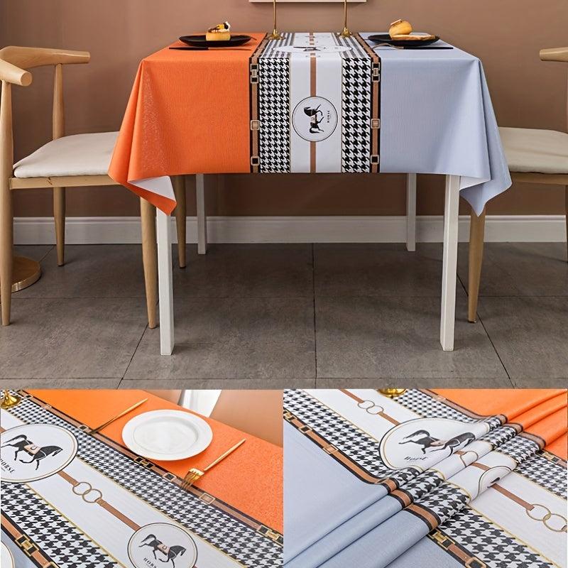 Waterproof Nordic Style Tablecloth PVC Rectangular Table Cover