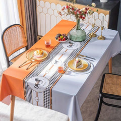 Waterproof Nordic Style Tablecloth PVC Rectangular Table Cover