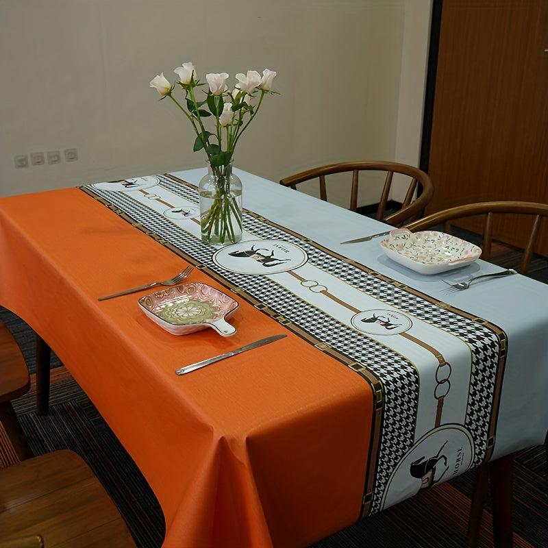 Waterproof Nordic Style Tablecloth PVC Rectangular Table Cover