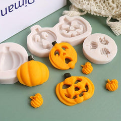 3D Silicone Mold Halloween Jack O' Lantern Ghost Skull Fondant Mold