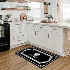 Fabric Felt Crown Pattern Kitchen Rug Absorbent Non-slip Floor Runner