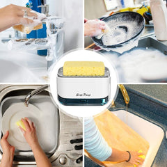 2 in 1 Dish Soap Dispenser With Sponge Holder