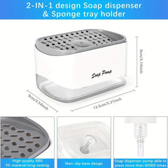 2 in 1 Dish Soap Dispenser With Sponge Holder