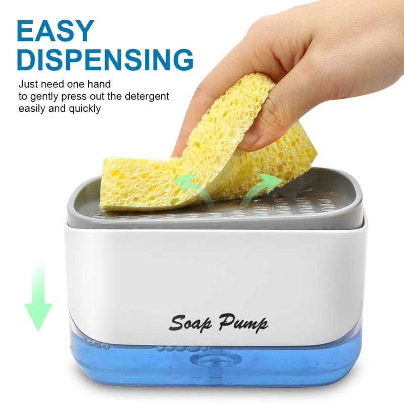 2 in 1 Dish Soap Dispenser With Sponge Holder