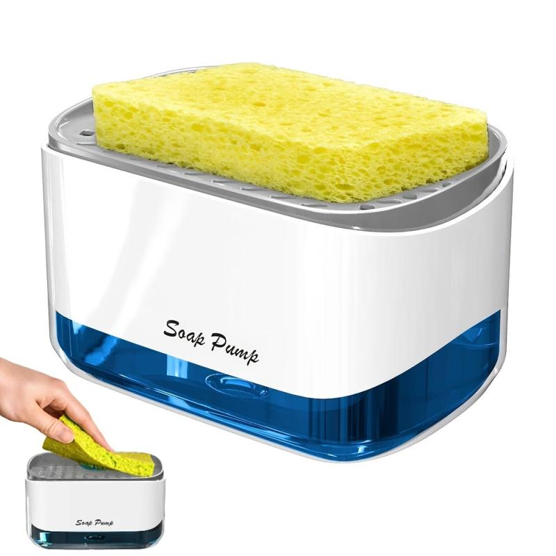 2 in 1 Dish Soap Dispenser With Sponge Holder