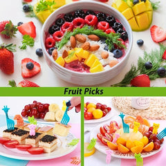 27pcs Fruit Shape Cutters Vegetable Cutter Set Food Picks Forks D