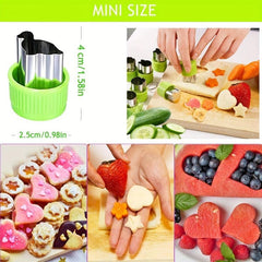 27pcs Fruit Shape Cutters Vegetable Cutter Set Food Picks Forks D