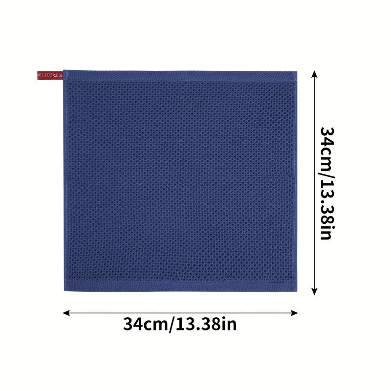 4pcs Waffle Weave Dish Cloths Absorbent Towels Scouring Pad