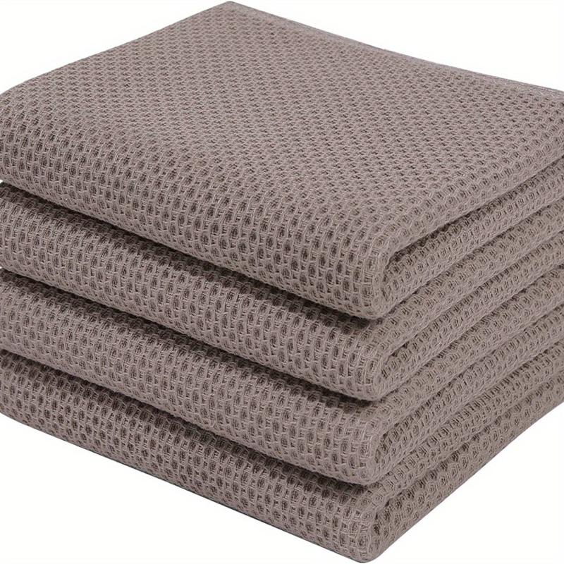 4pcs Waffle Weave Dish Cloths Absorbent Towels Scouring Pad