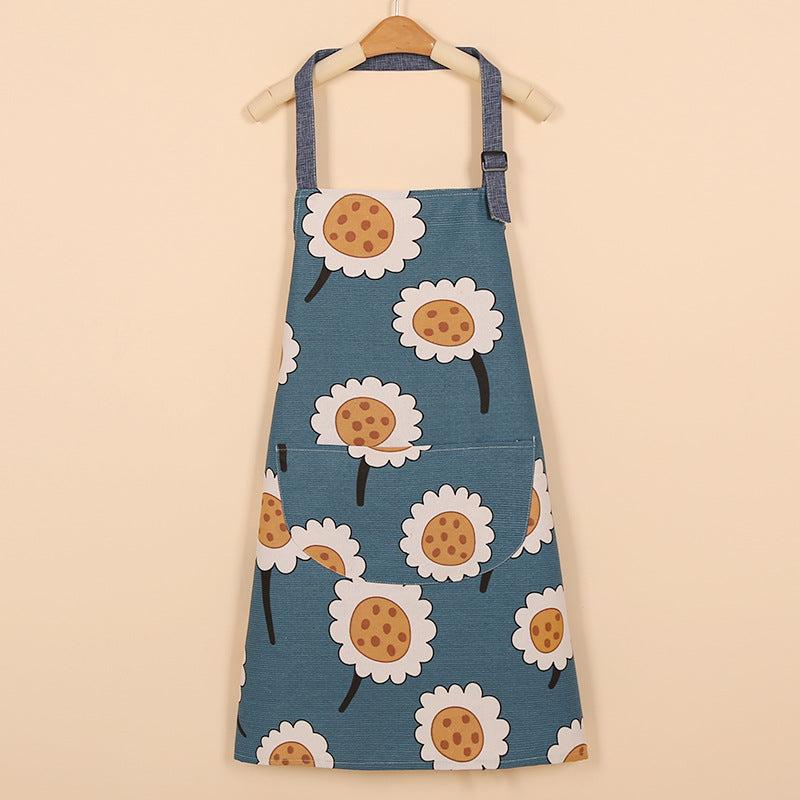 Floral Cooking Apron with Pocket Waterproof for Baking Chef Kitchen