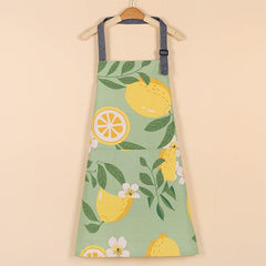 Floral Cooking Apron with Pocket Waterproof for Baking Chef Kitchen