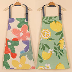 Floral Cooking Apron with Pocket Waterproof for Baking Chef Kitchen