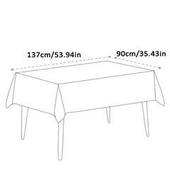 Green Grid Plastic Waterproof Tablecloth for Picnic or Holiday Party
