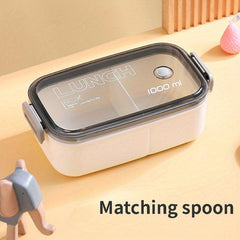 Microwave Safe 2 Compartment Lunch Box for Students and Office Workers