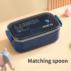Microwave Safe 2 Compartment Lunch Box for Students and Office Workers