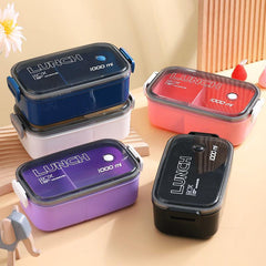 Microwave Safe 2 Compartment Lunch Box for Students and Office Workers